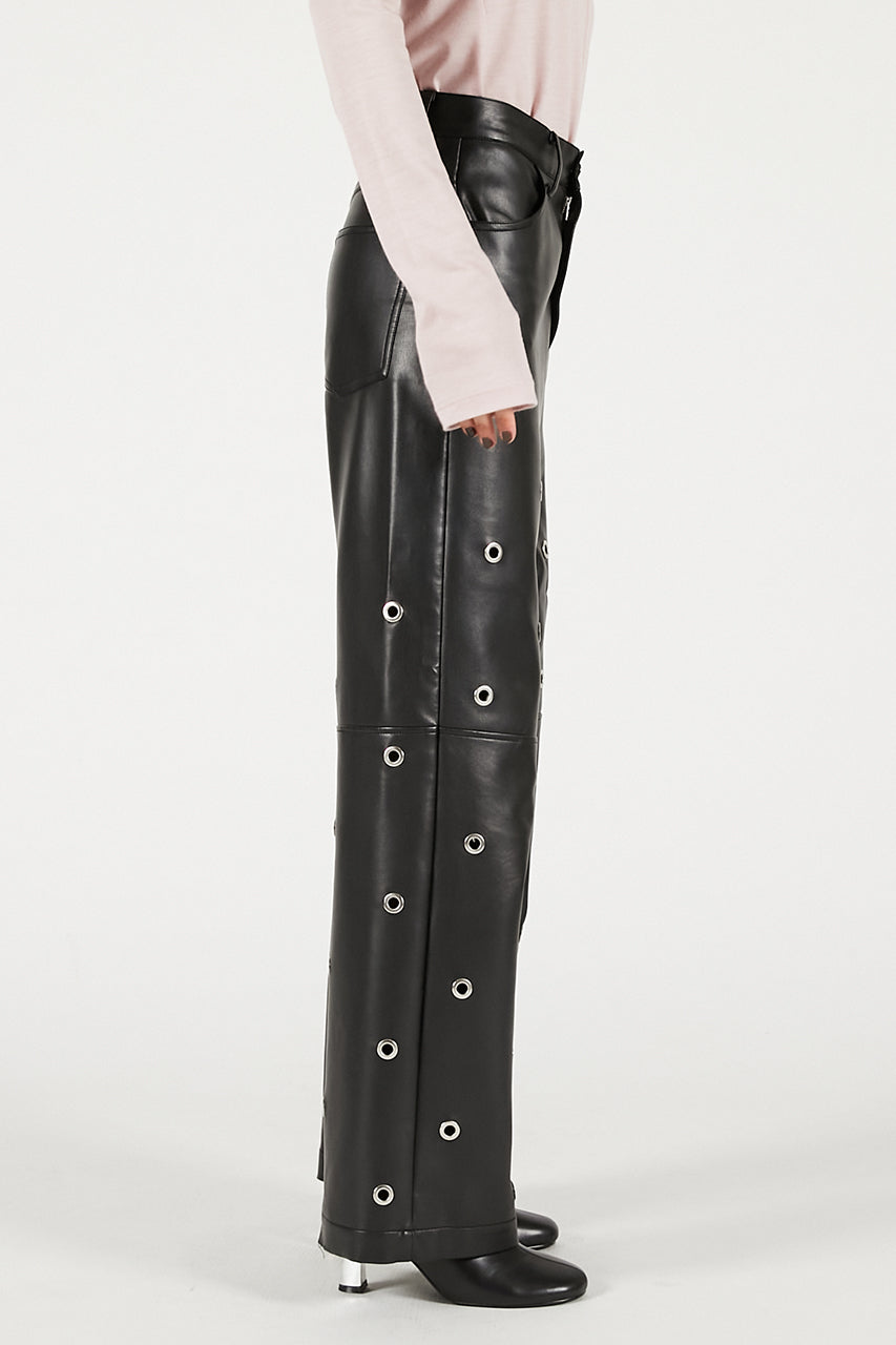 Eyelet Vegan Leather Pants - PRE ORDER