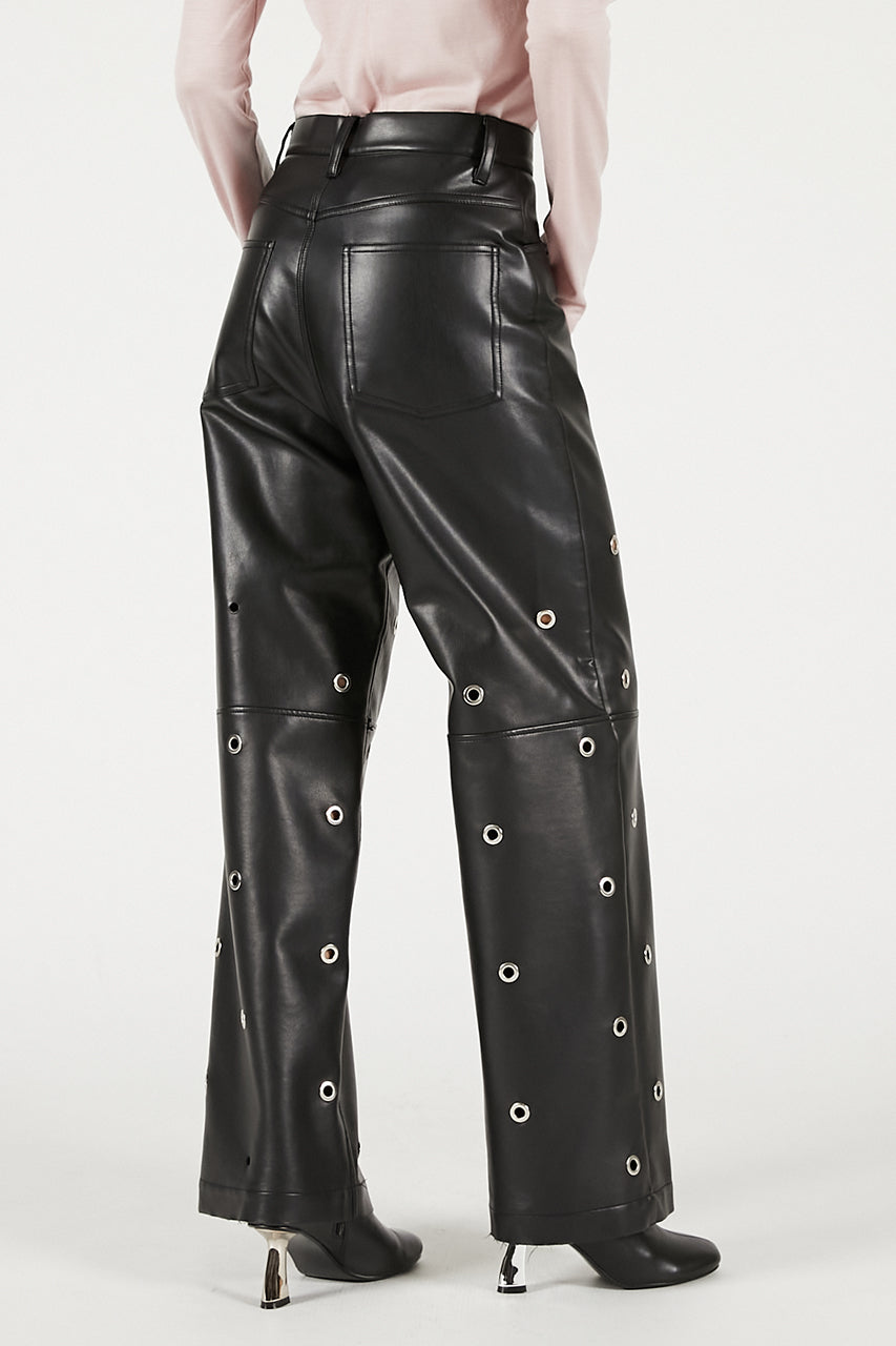 Eyelet Vegan Leather Pants - PRE ORDER