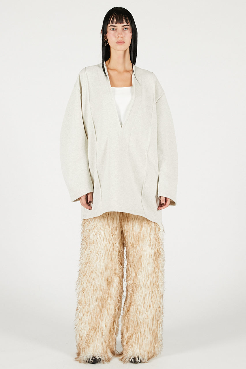 Fur Trim Pants