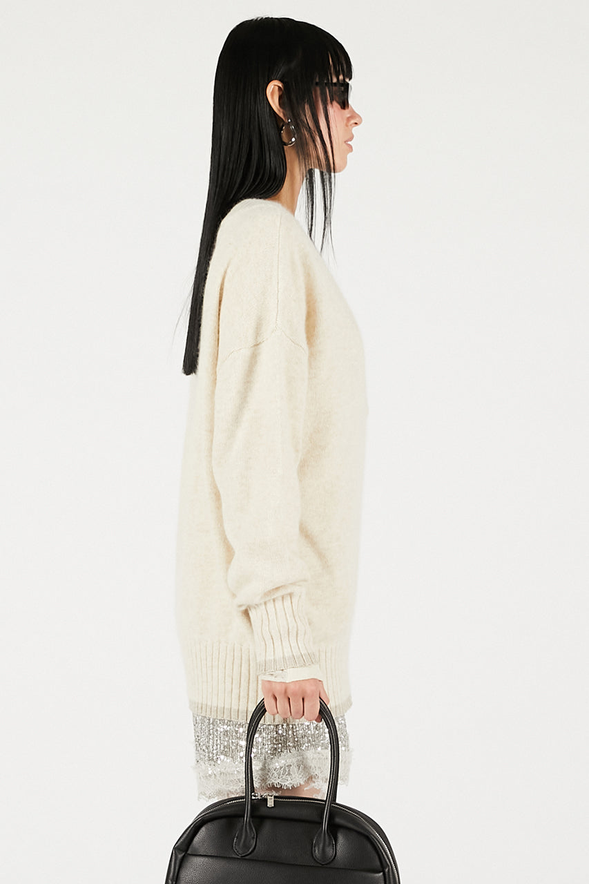 Angora Wool V-Neck Knit - 2025 WINTER