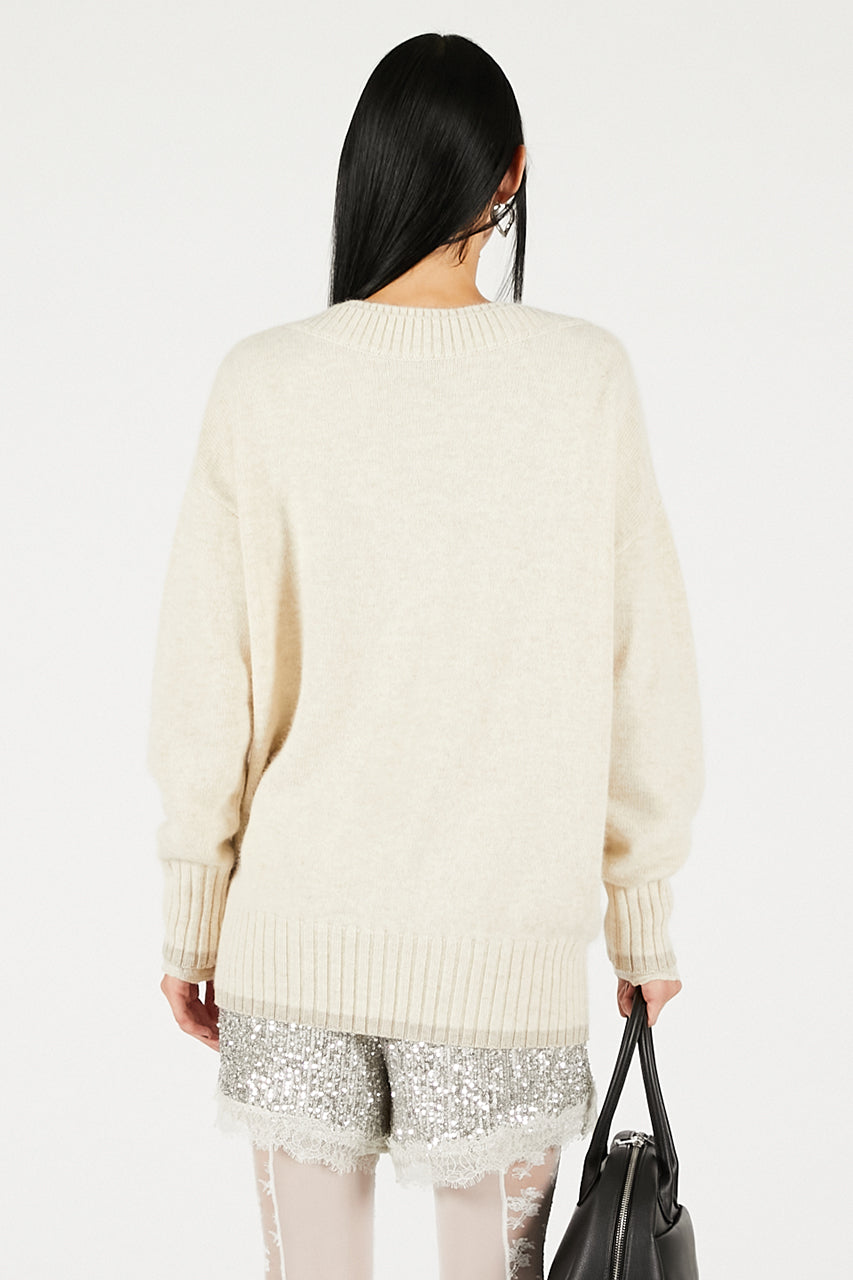 Angora Wool V-Neck Knit - 2025 WINTER