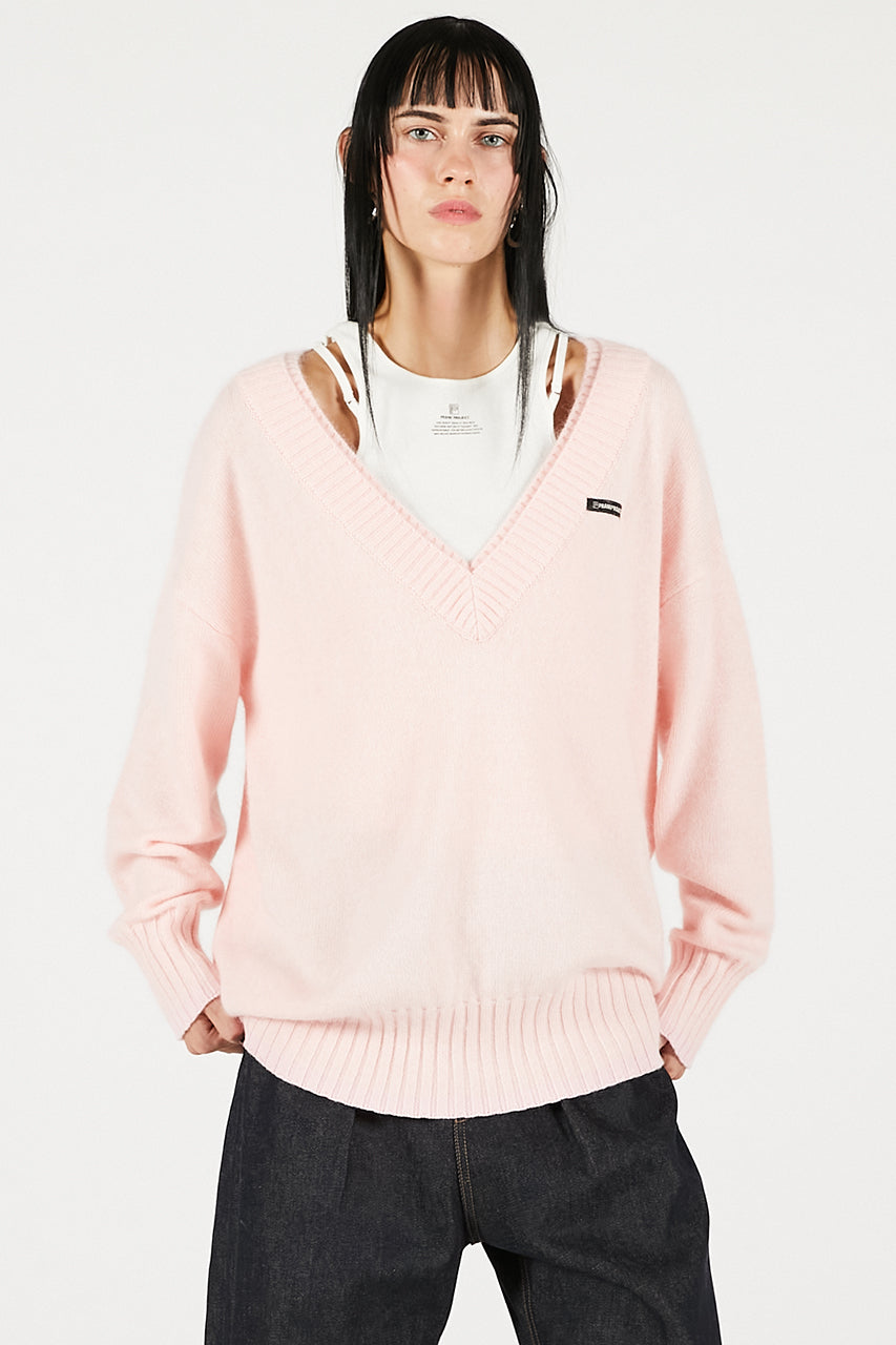 Angora Wool V-Neck Knit - 2025 WINTER