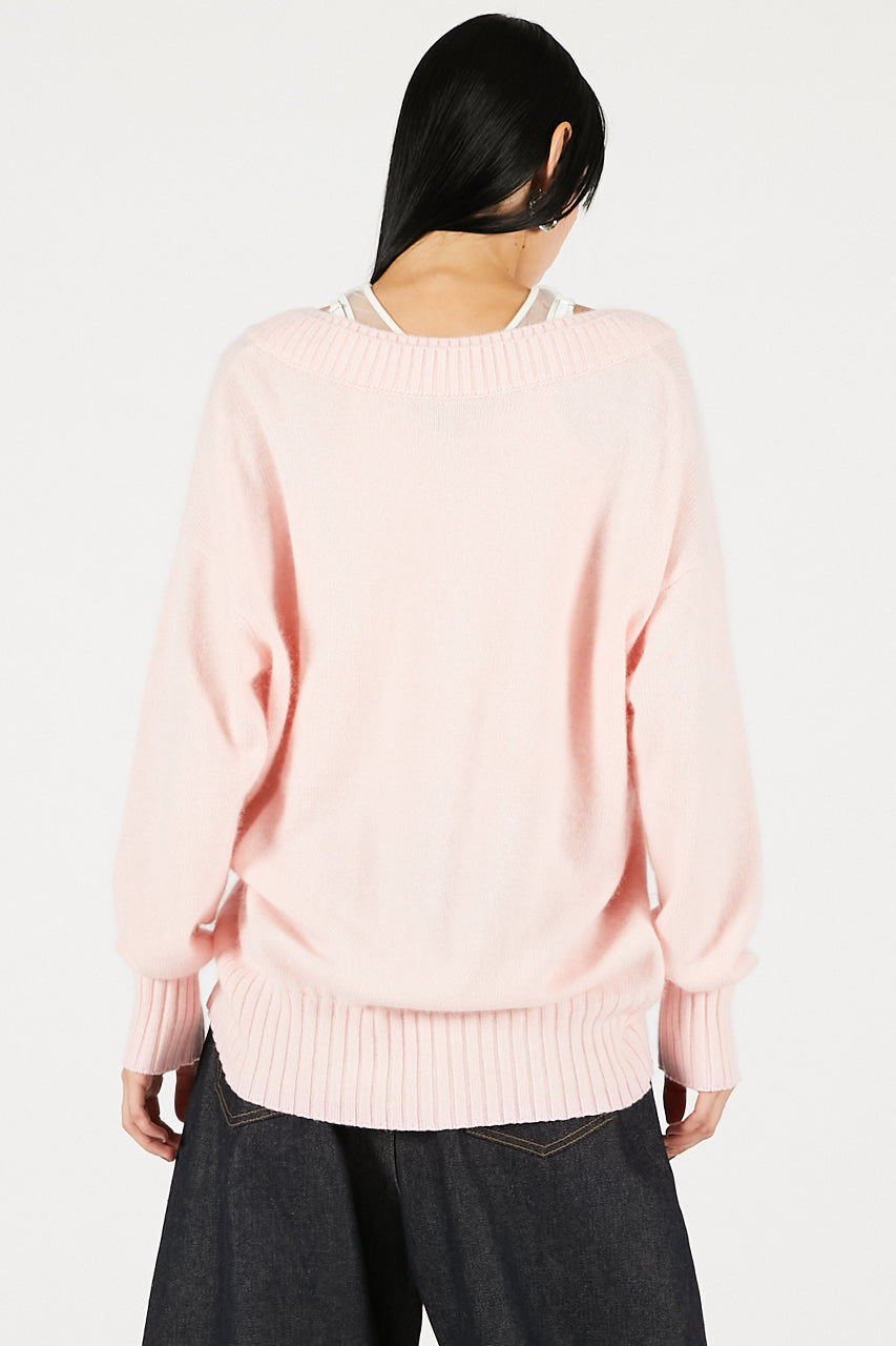 Angora Wool V-Neck Knit - 2025 WINTER