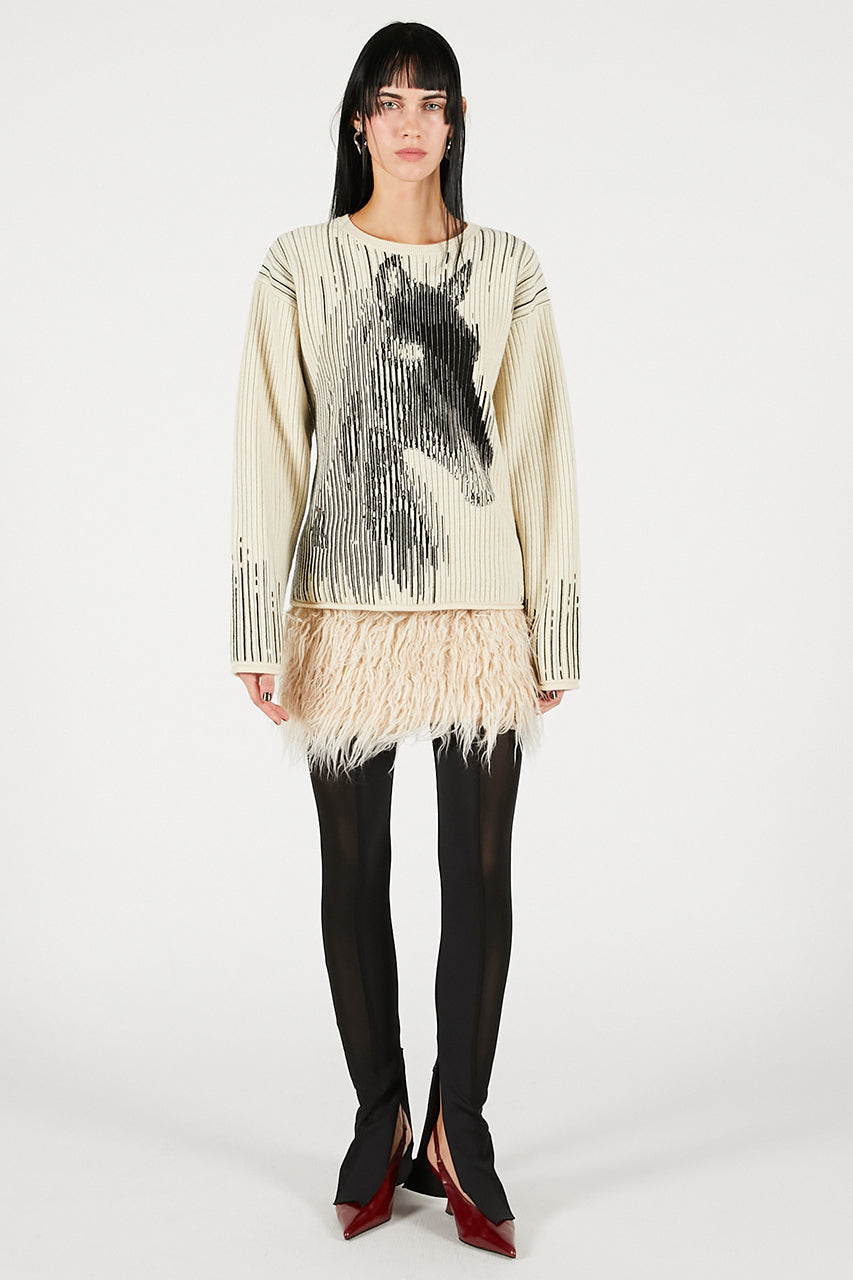 Long Faux Mini Skirt