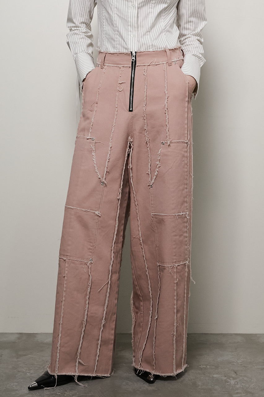Raw Edge Panel Pants