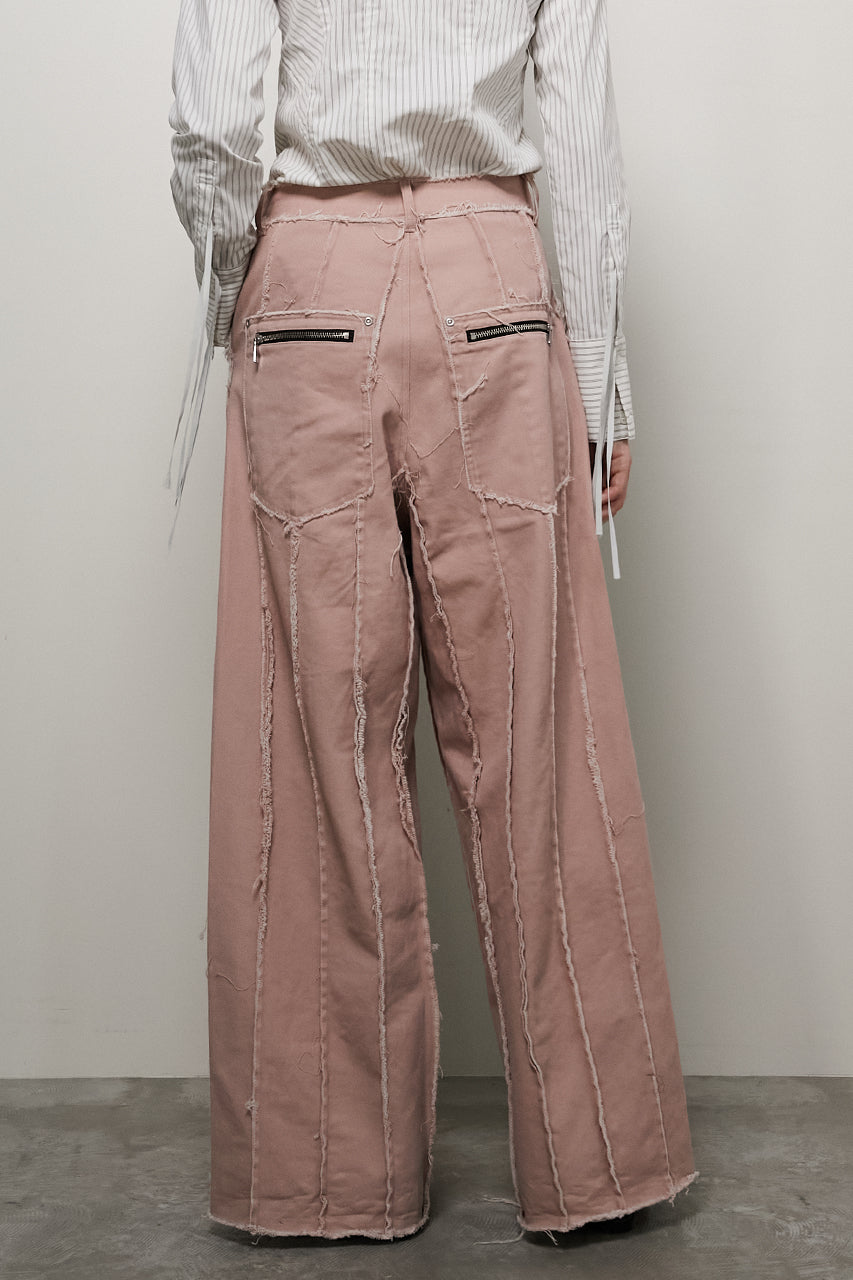 Raw Edge Panel Pants
