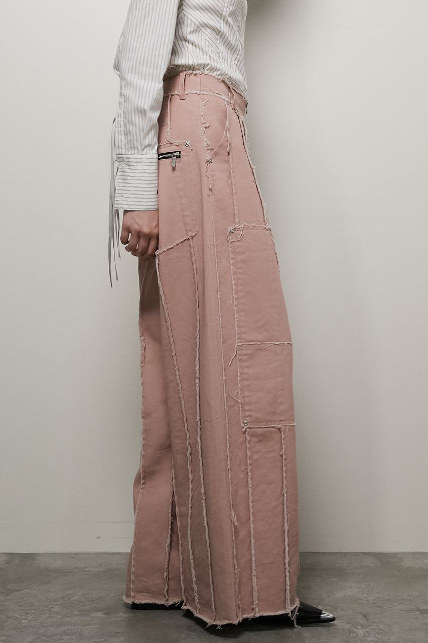 Raw Edge Panel Pants