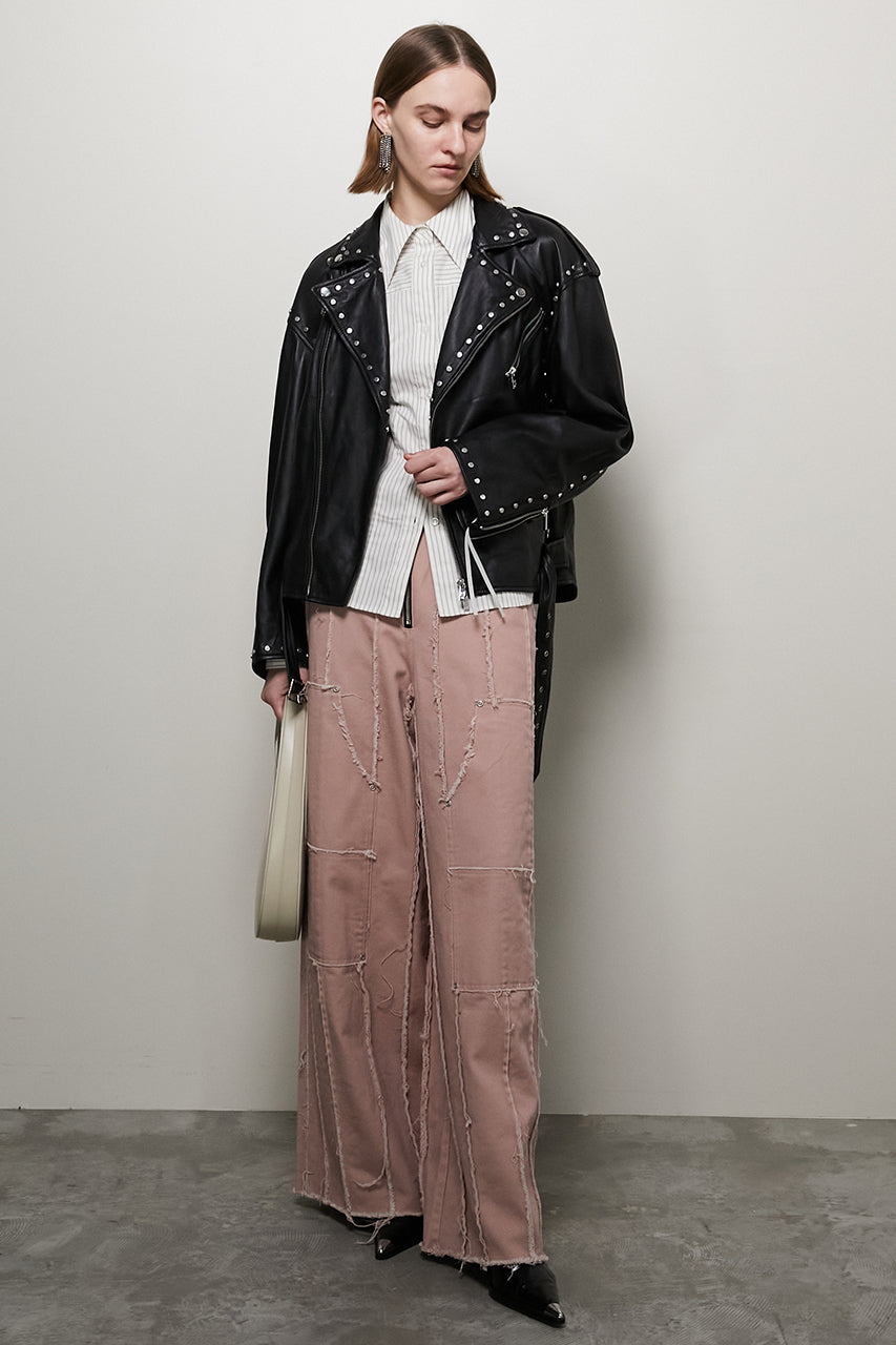 Raw Edge Panel Pants