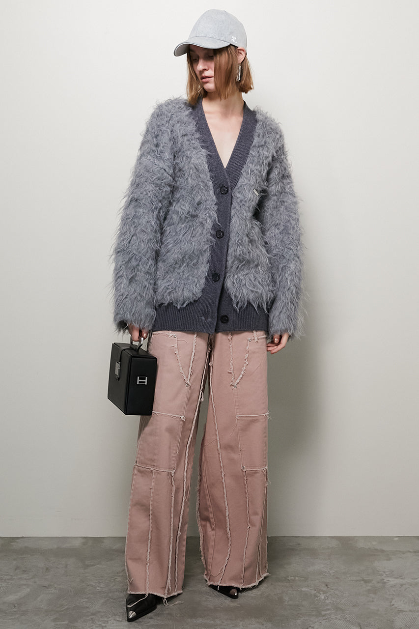 Raw Edge Panel Pants