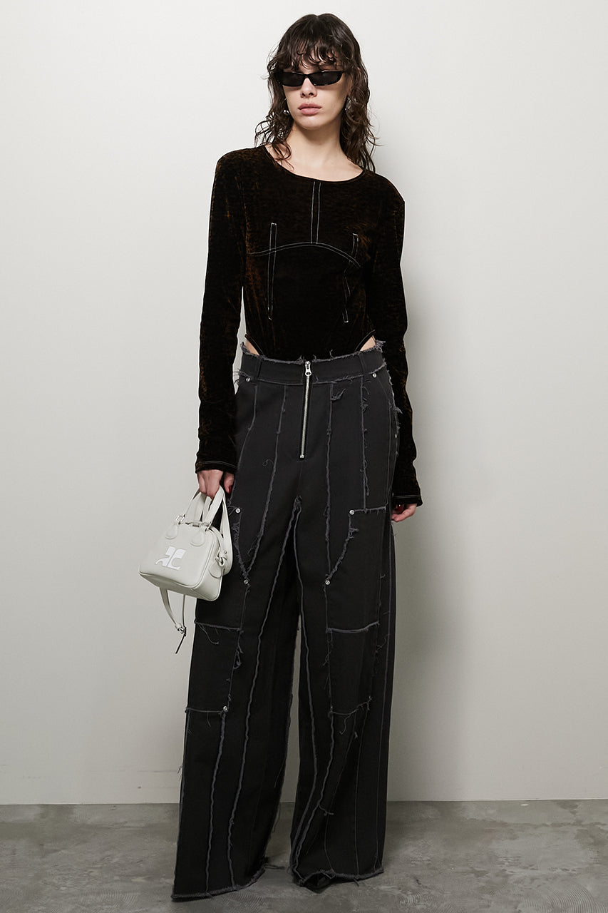 Raw Edge Panel Pants