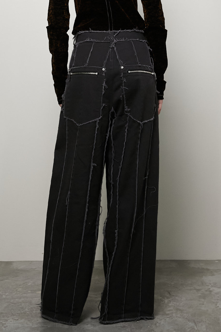 Raw Edge Panel Pants