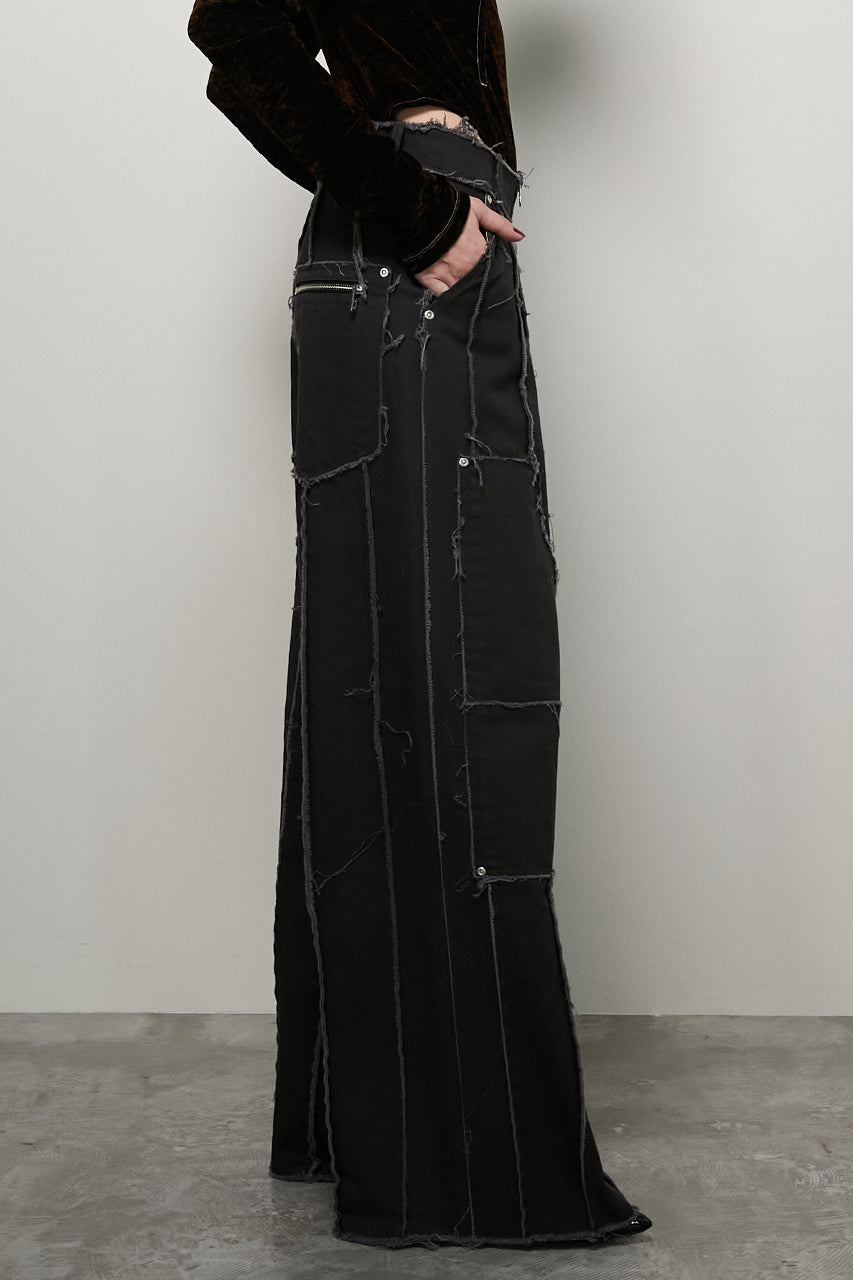 Raw Edge Panel Pants