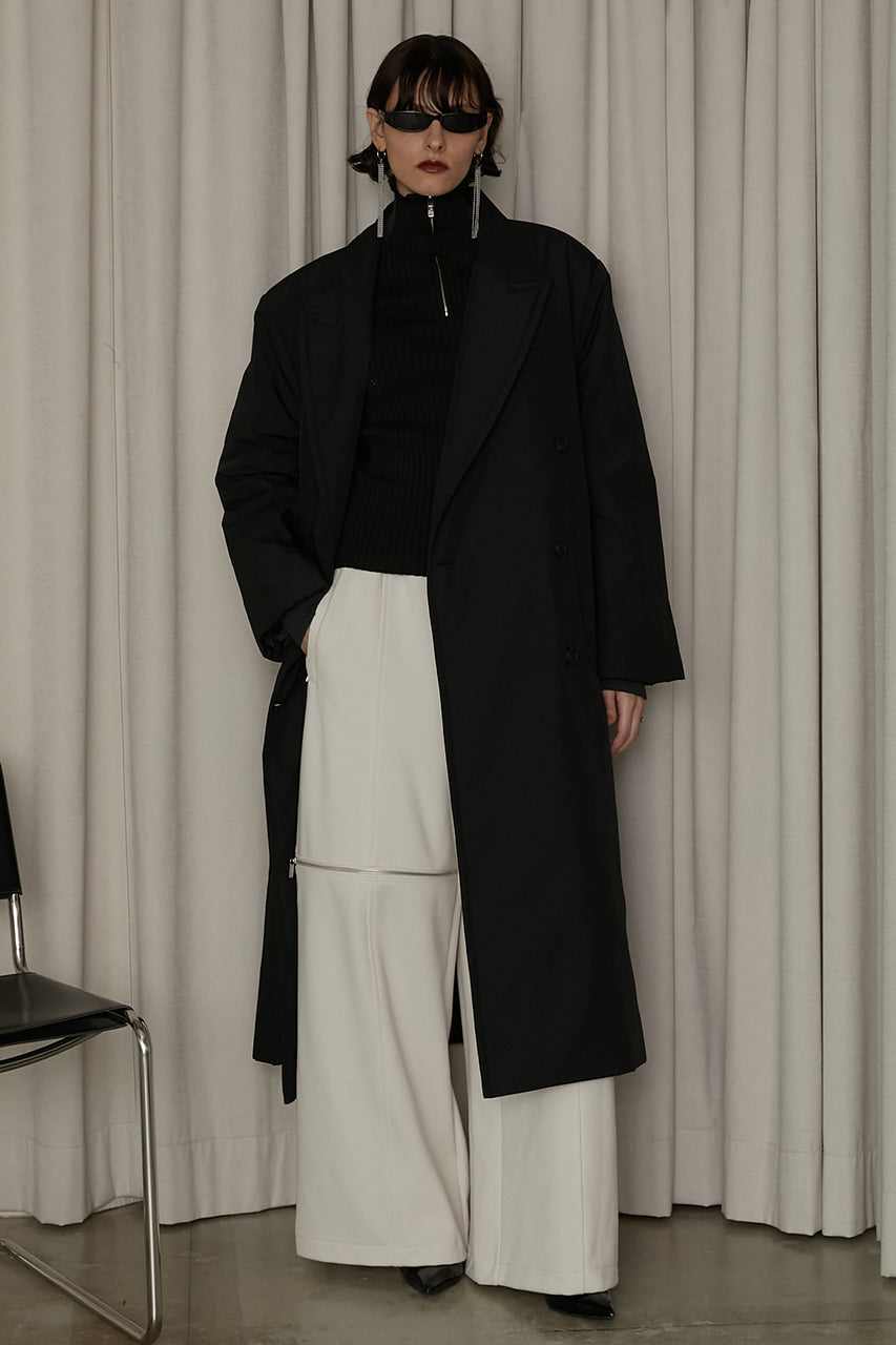 【23AUTUMN先行予約商品】Zipper Slit Ribbed Cardboard Knit Pants