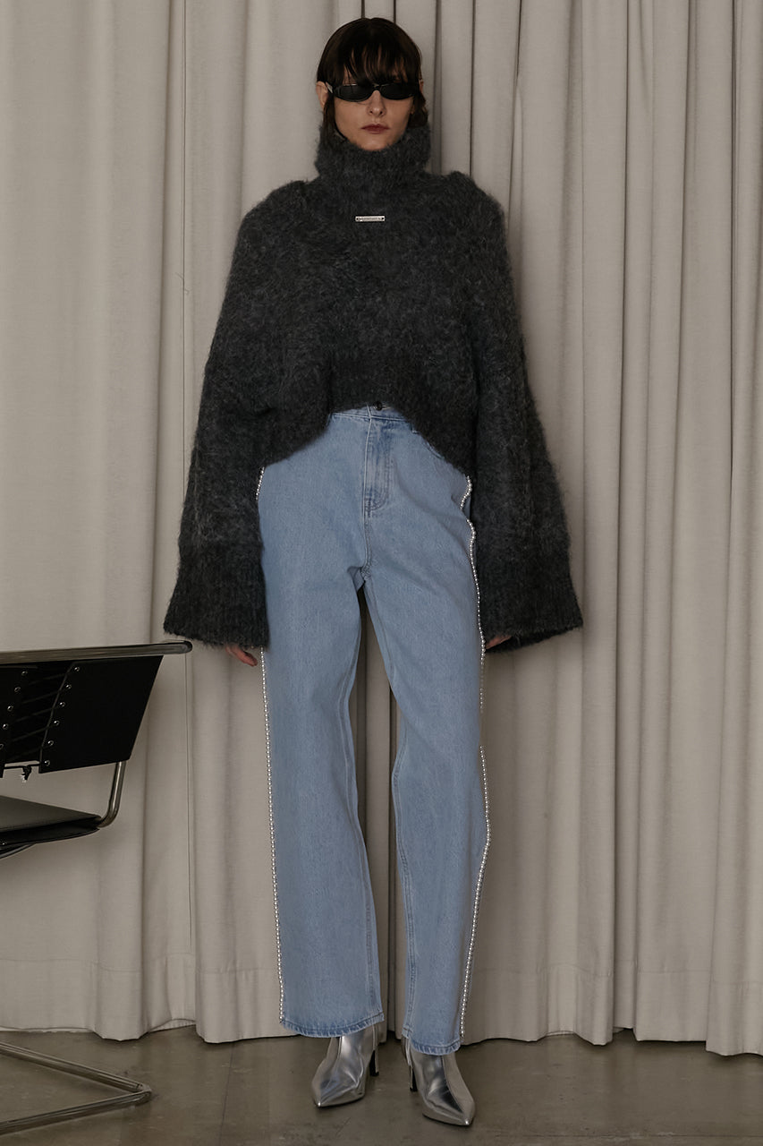 Wide Sleeve Snood Short Knit