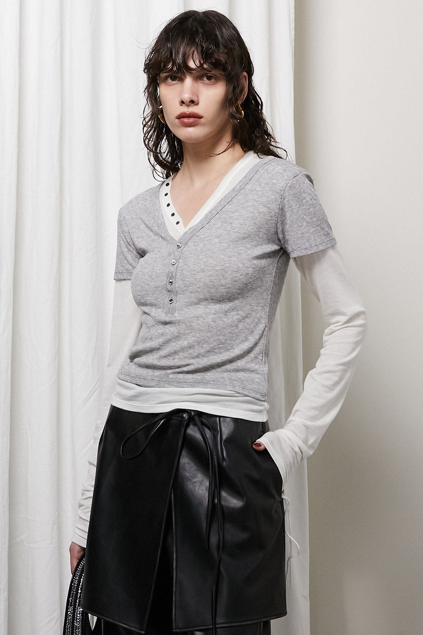 PRANK PROJECT グレー ベアトップ アシメドレーピングベアトップ / Asymmetrical Draping Bare Top