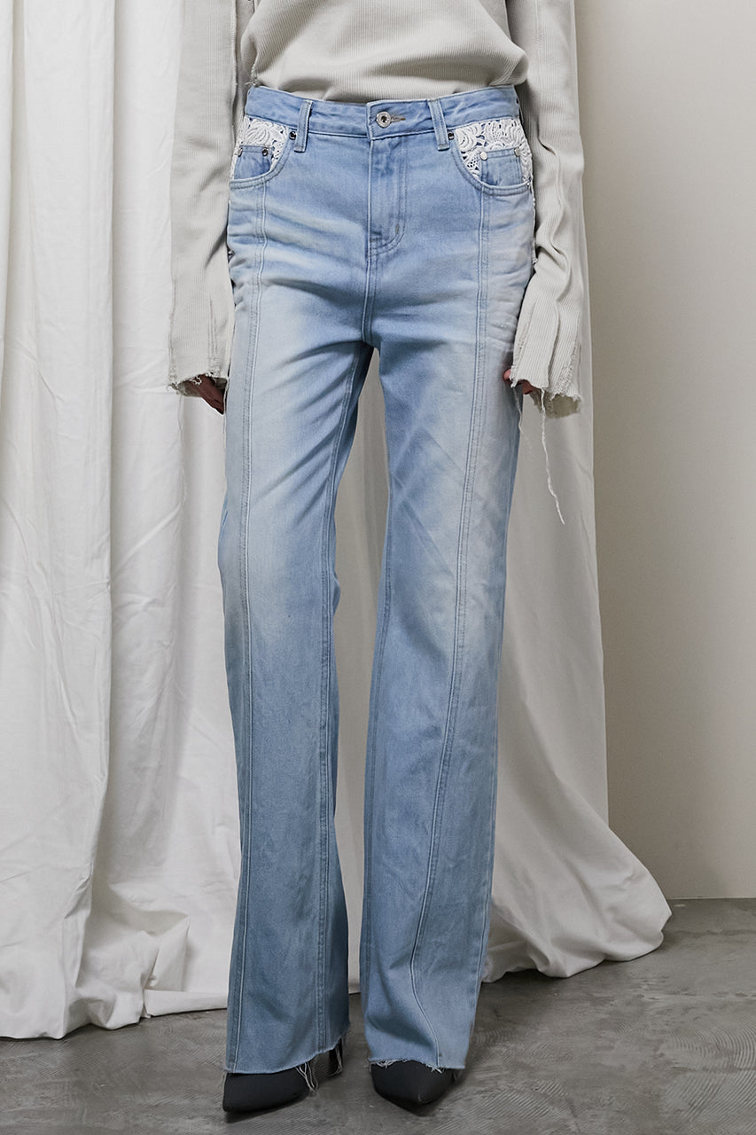 Denim Pants With Lace - SALE Denim Pants With Lace - SALE
