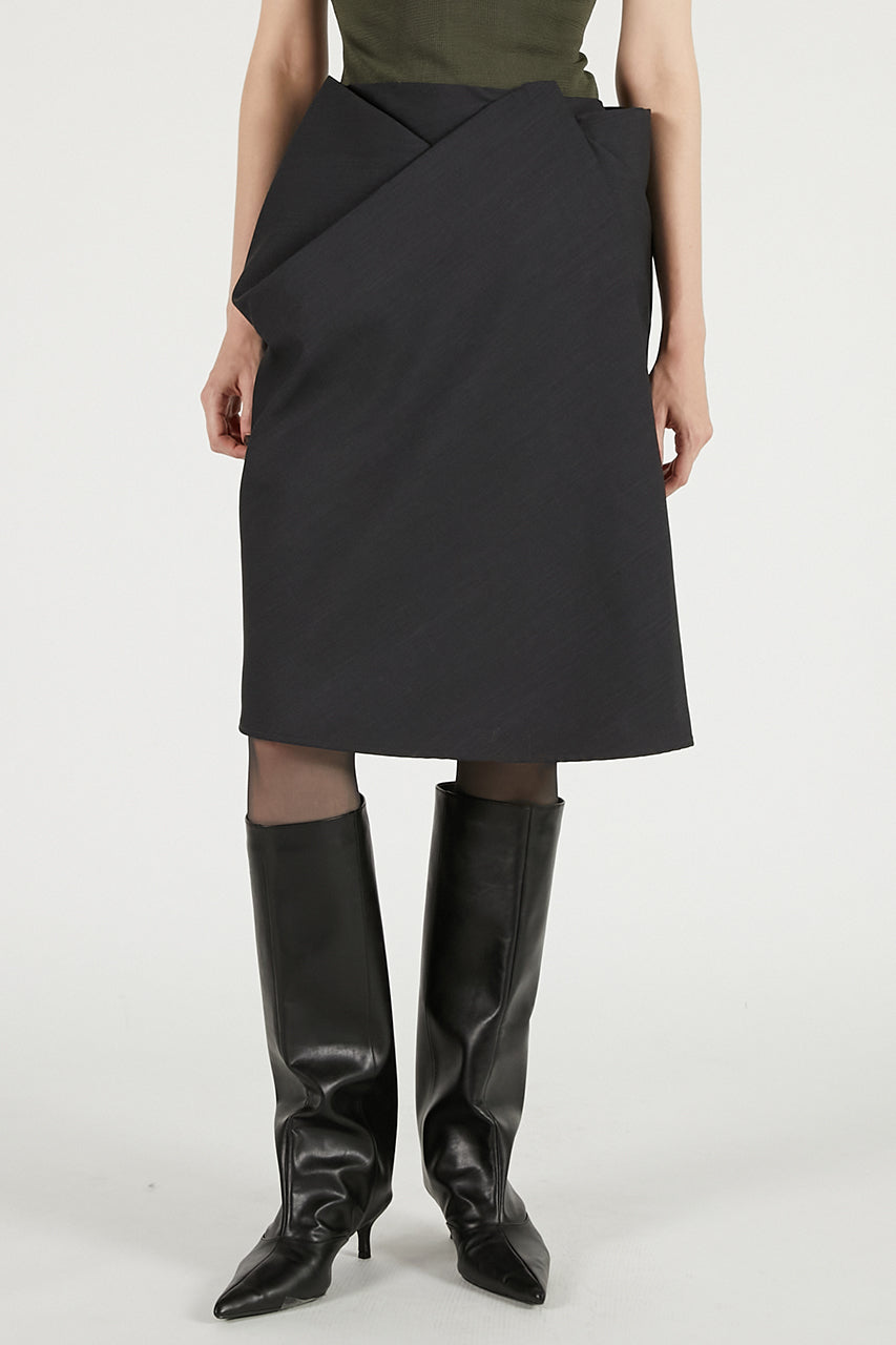 Crease Skirt Grey