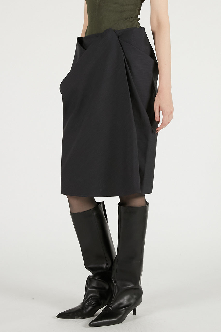 Crease Skirt Grey