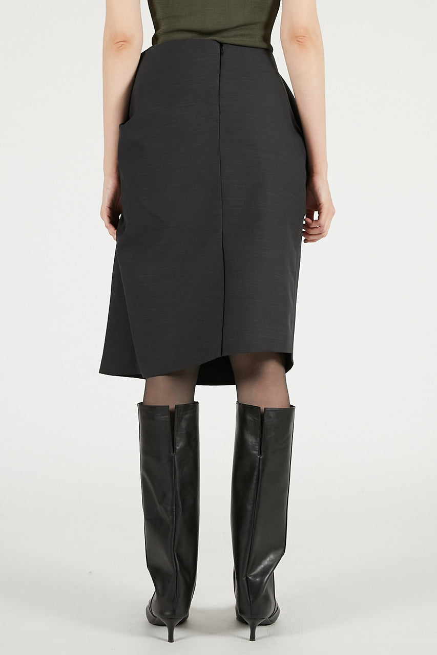Crease Skirt Grey