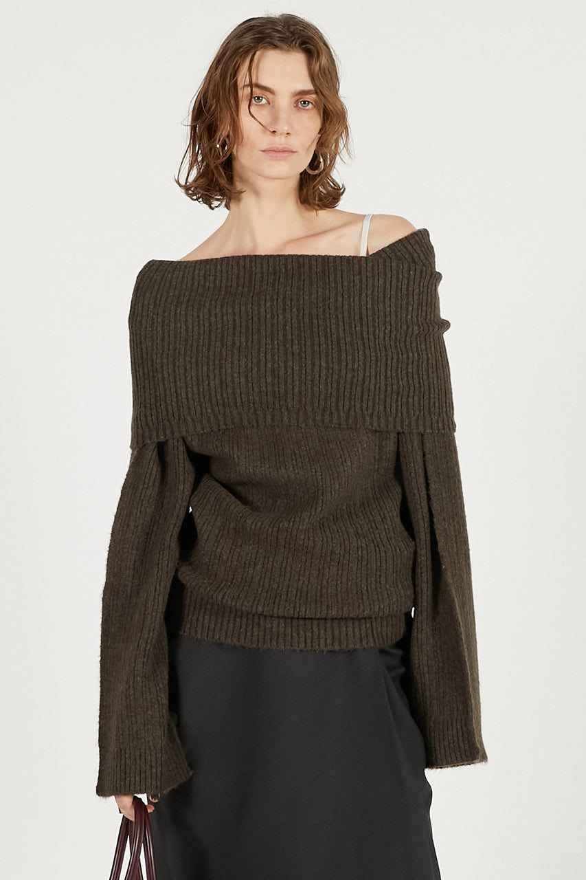 Off-Shoulder Knit - 2025 WINTER