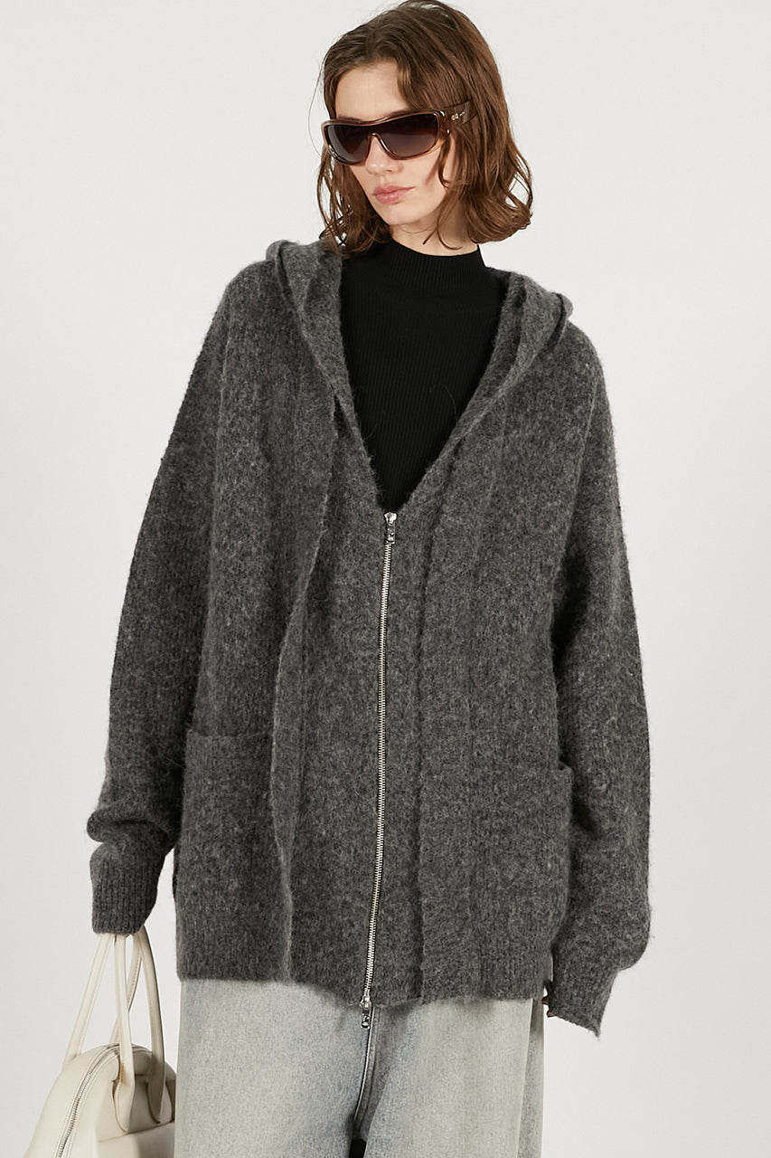Hooded Zip Cardigan - 2025 WINTER
