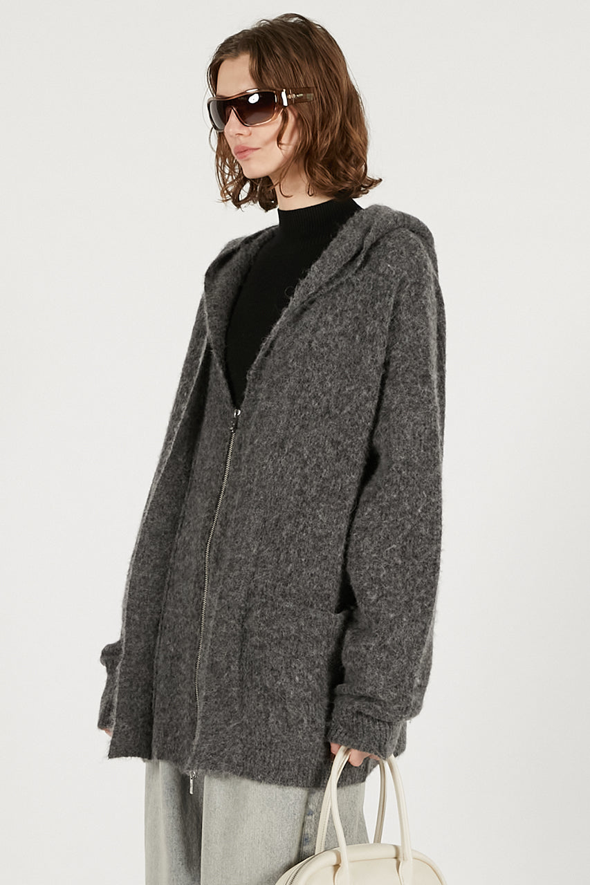 Hooded Zip Cardigan - 2025 WINTER
