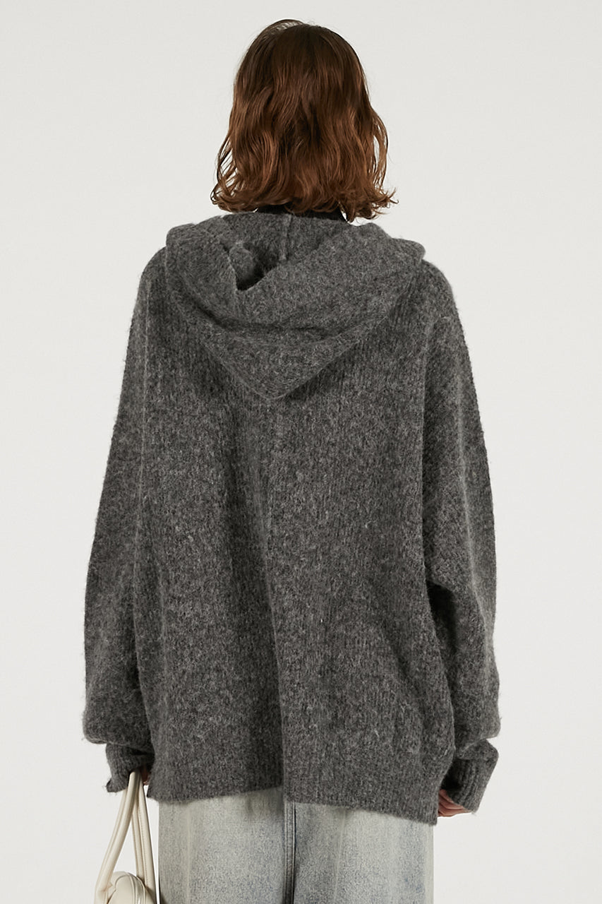 Hooded Zip Cardigan - 2025 WINTER