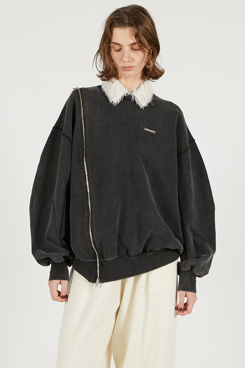 Oversized Zipper Sweatshirt - 2025 WINTER