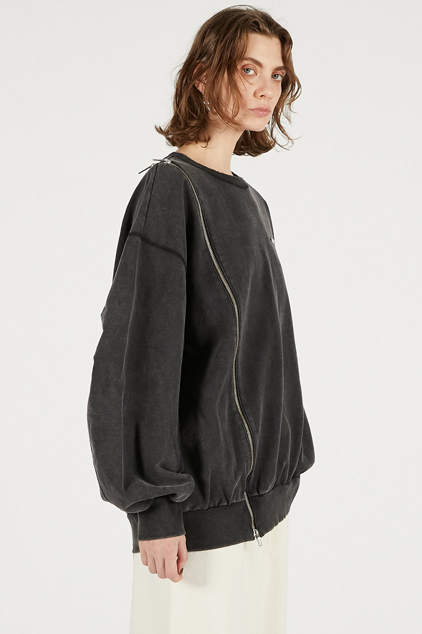 Oversized Zipper Sweatshirt - 2025 WINTER