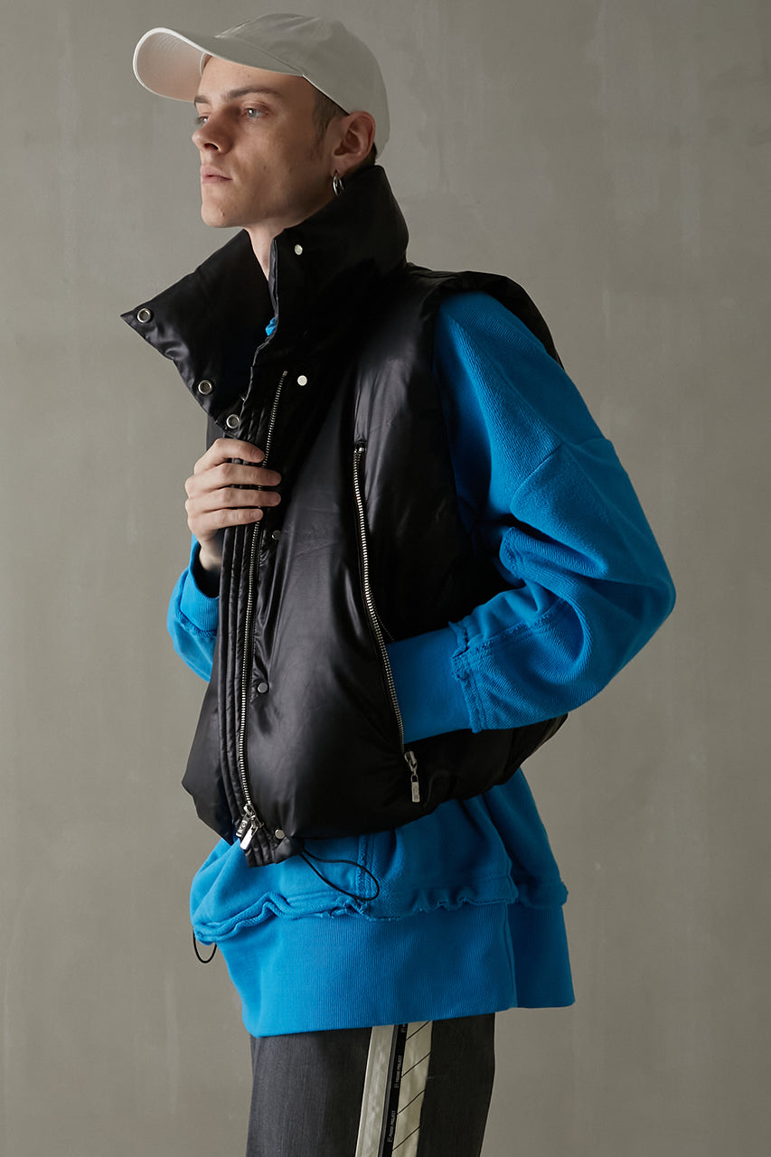 Vegan Leather Puffer Vest