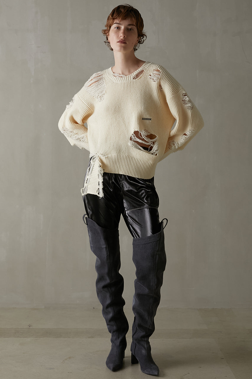 Hard Crashed Knit Pullover