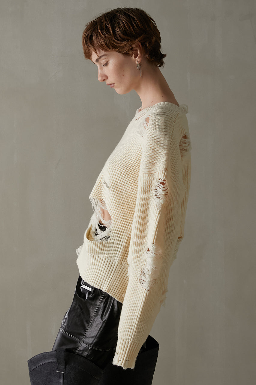 Hard Crashed Knit Pullover