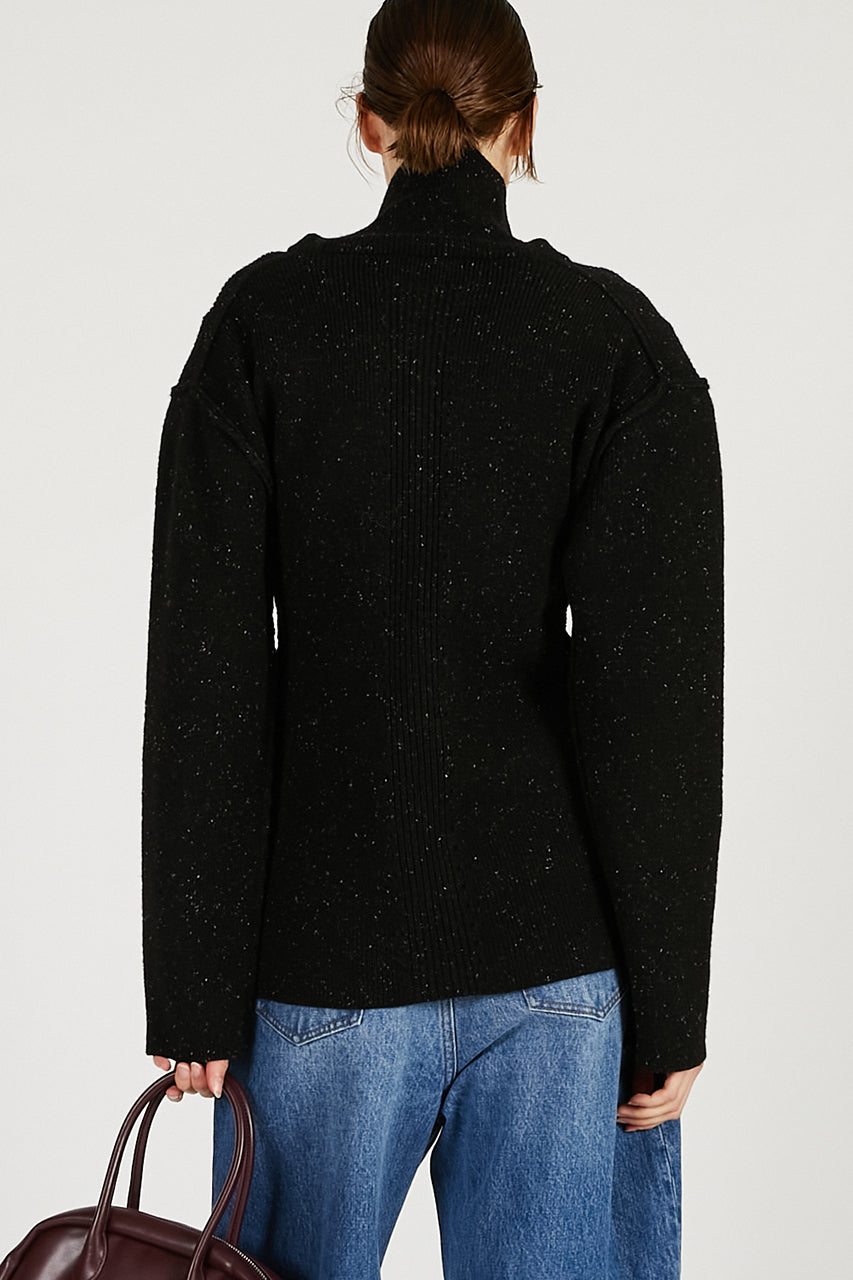 Heavy Turtleneck Knit Tunic