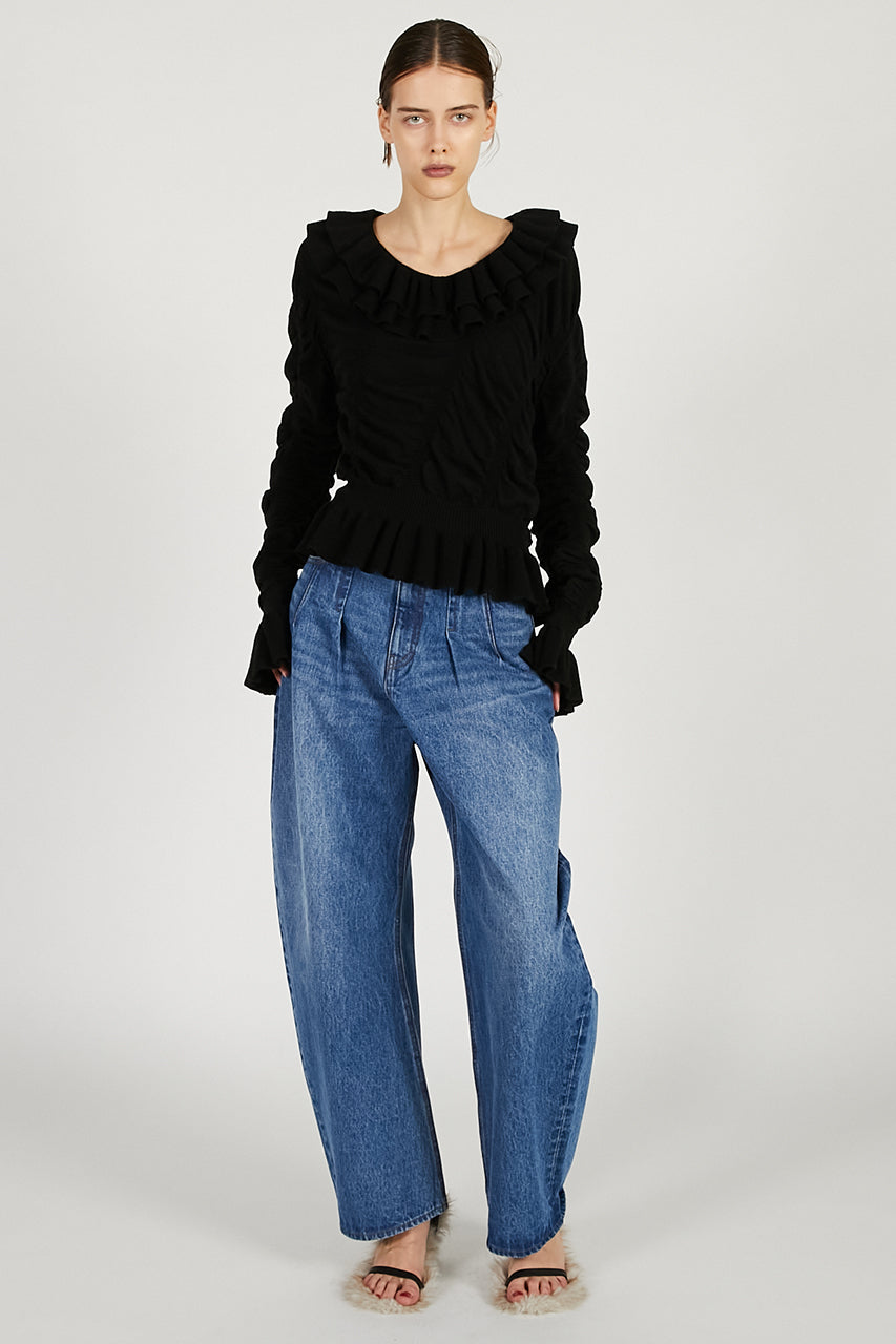 High-waisted Curved Denim - PRE ORDER