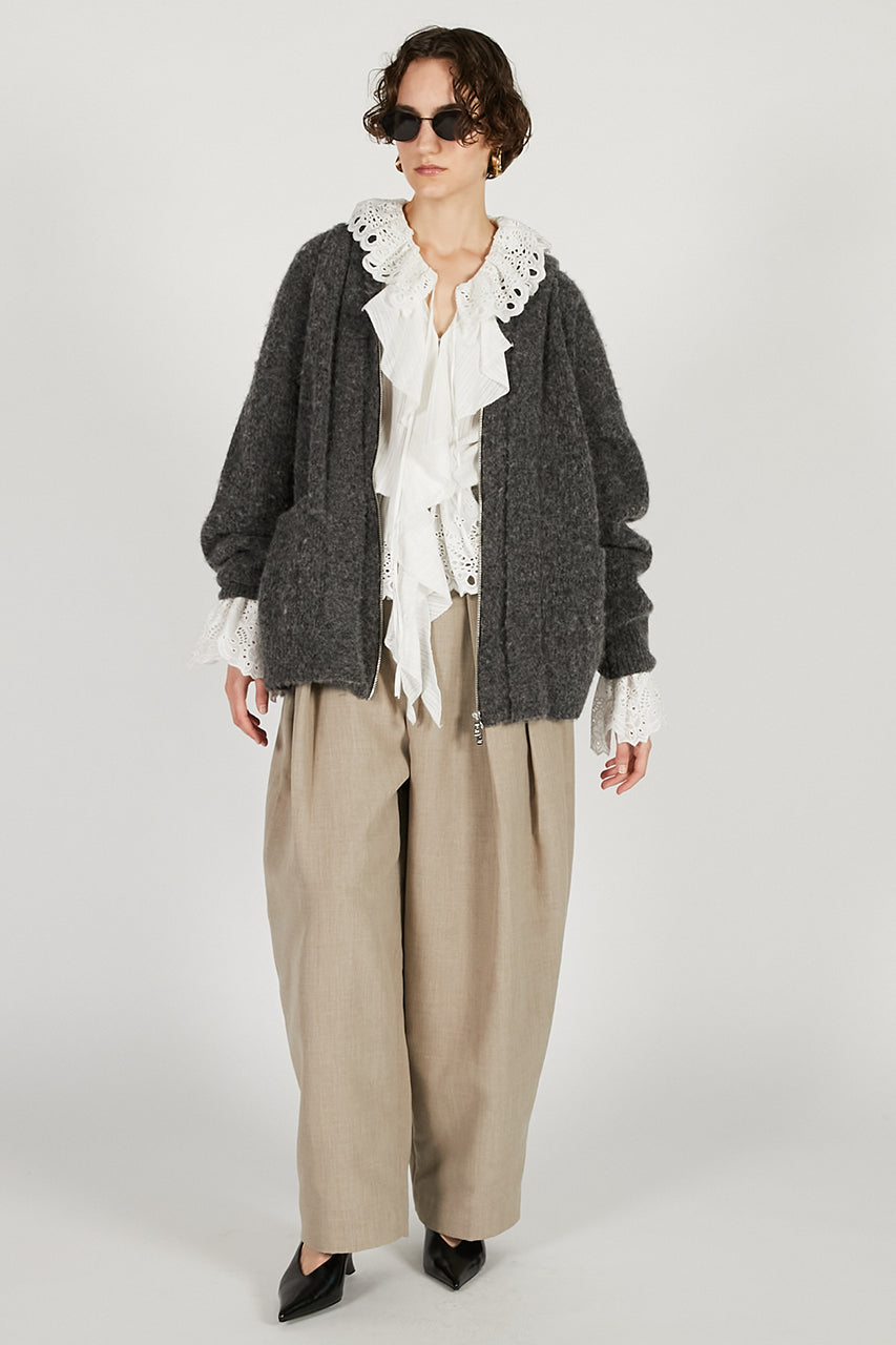 Hooded Zip Cardigan - 2025 WINTER