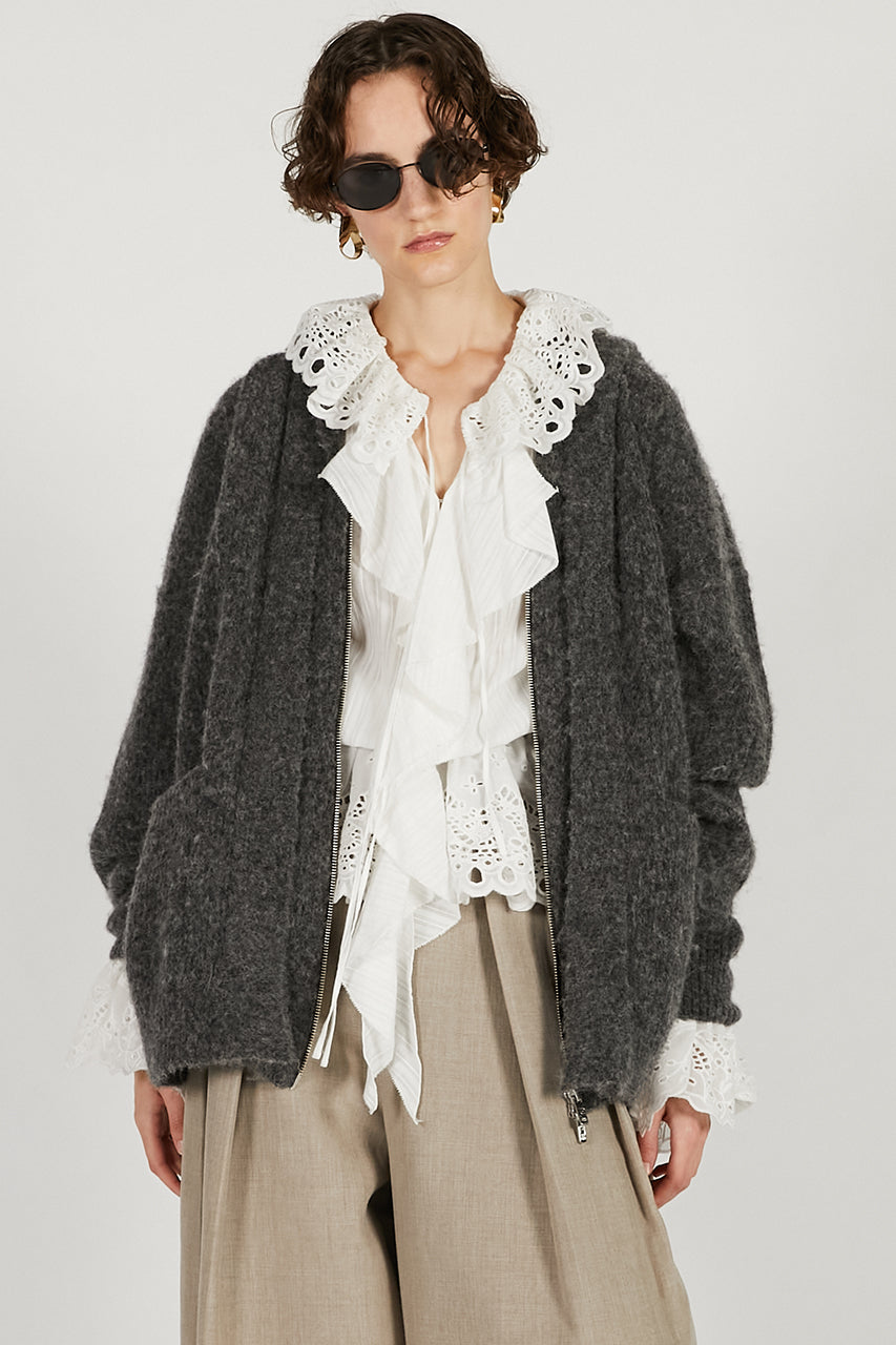 Hooded Zip Cardigan - 2025 WINTER