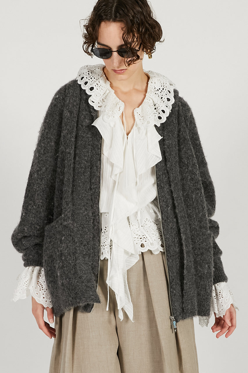 Hooded Zip Cardigan - 2025 WINTER