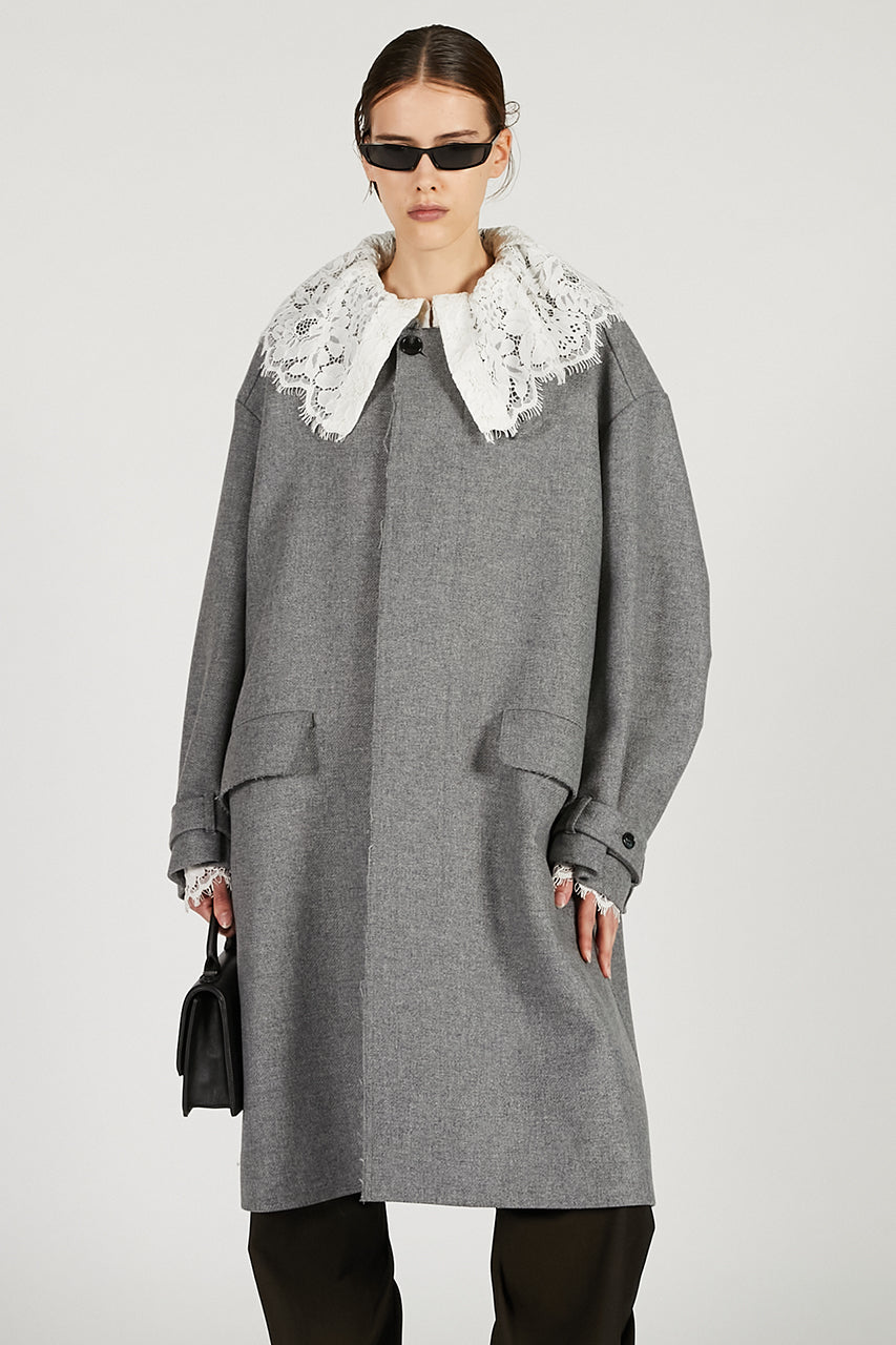 Wool Stand Collar Coat - SALE