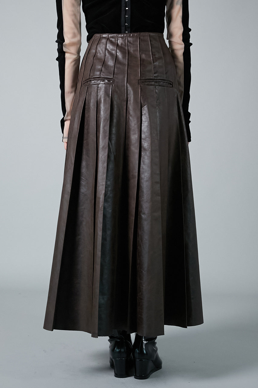2WAY Pleated Maxi Skirt