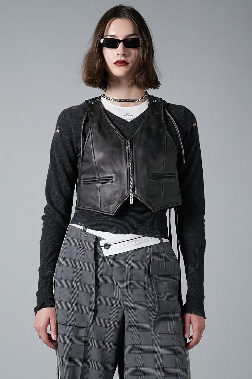 Leather Biker Vest - SALE