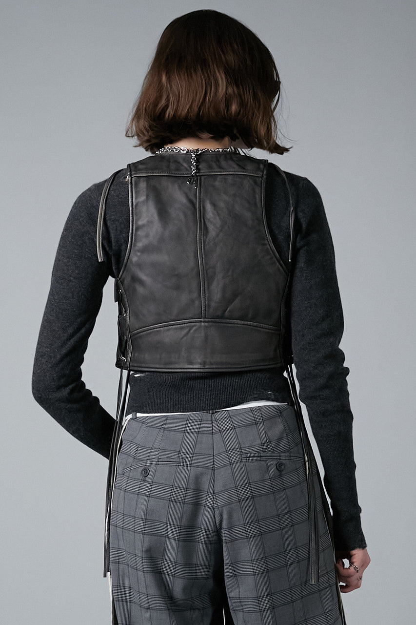 Leather Biker Vest - SALE
