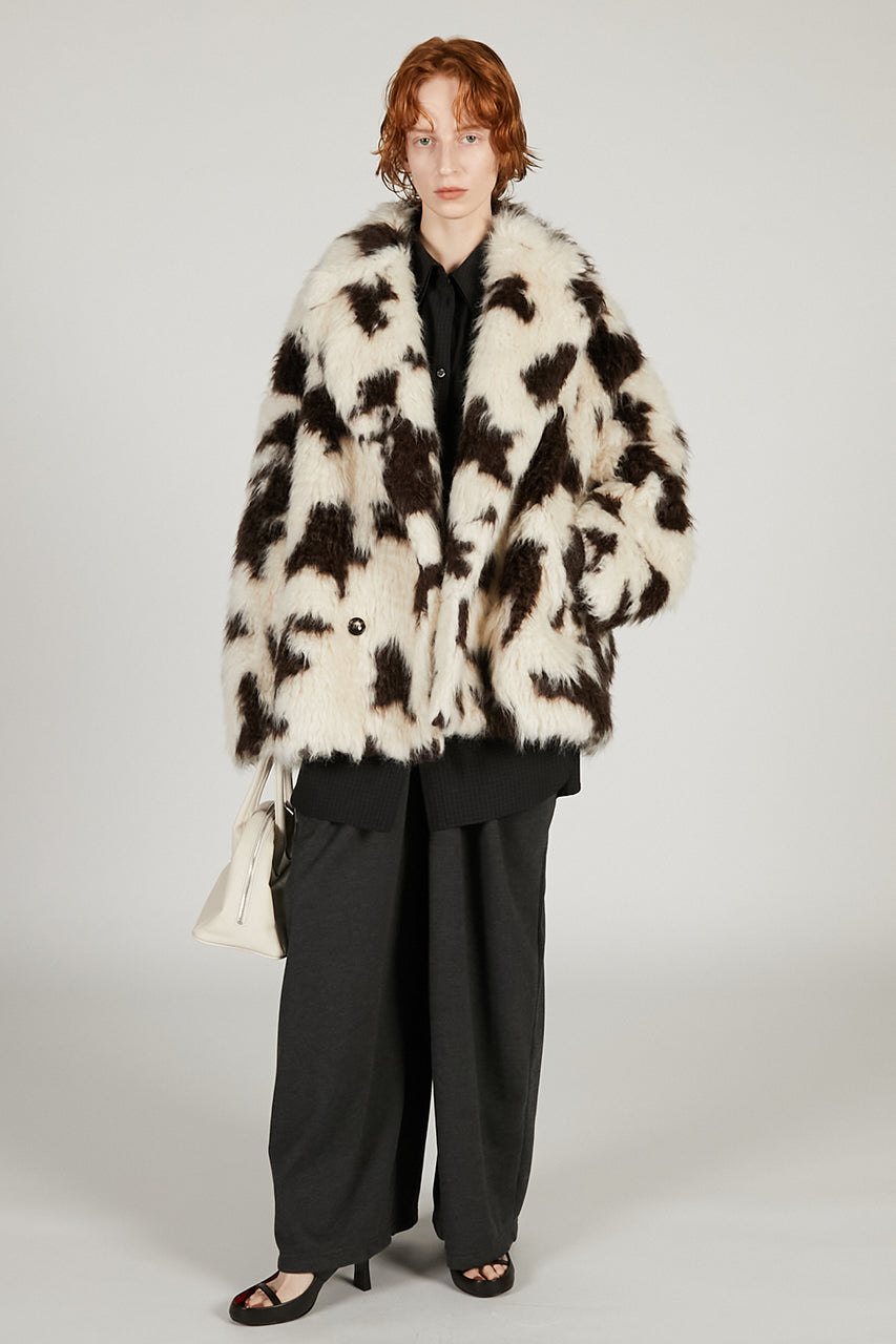 Mix Pattern Fur Jacket