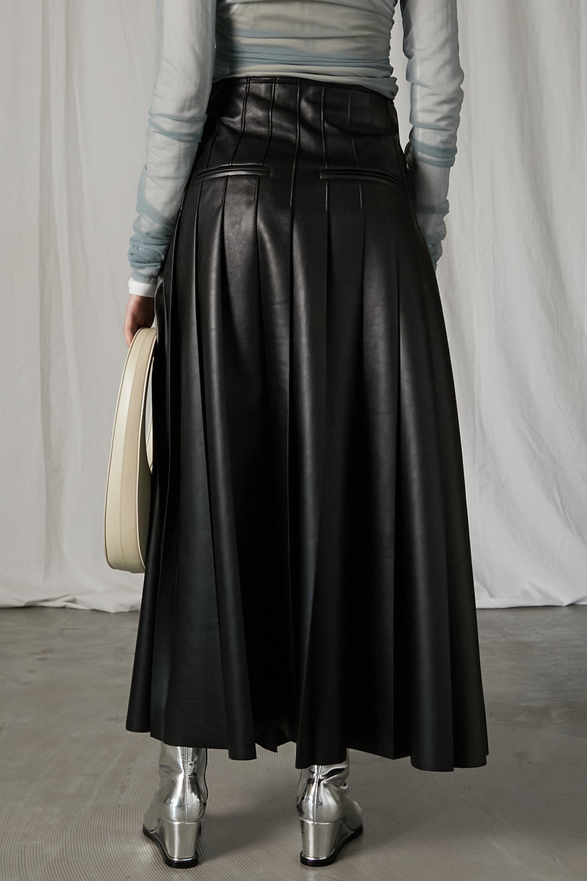 2WAY Pleated Maxi Skirt