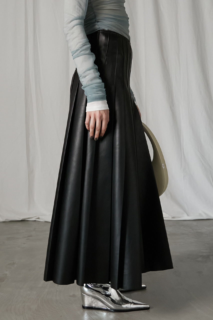 2WAY Pleated Maxi Skirt