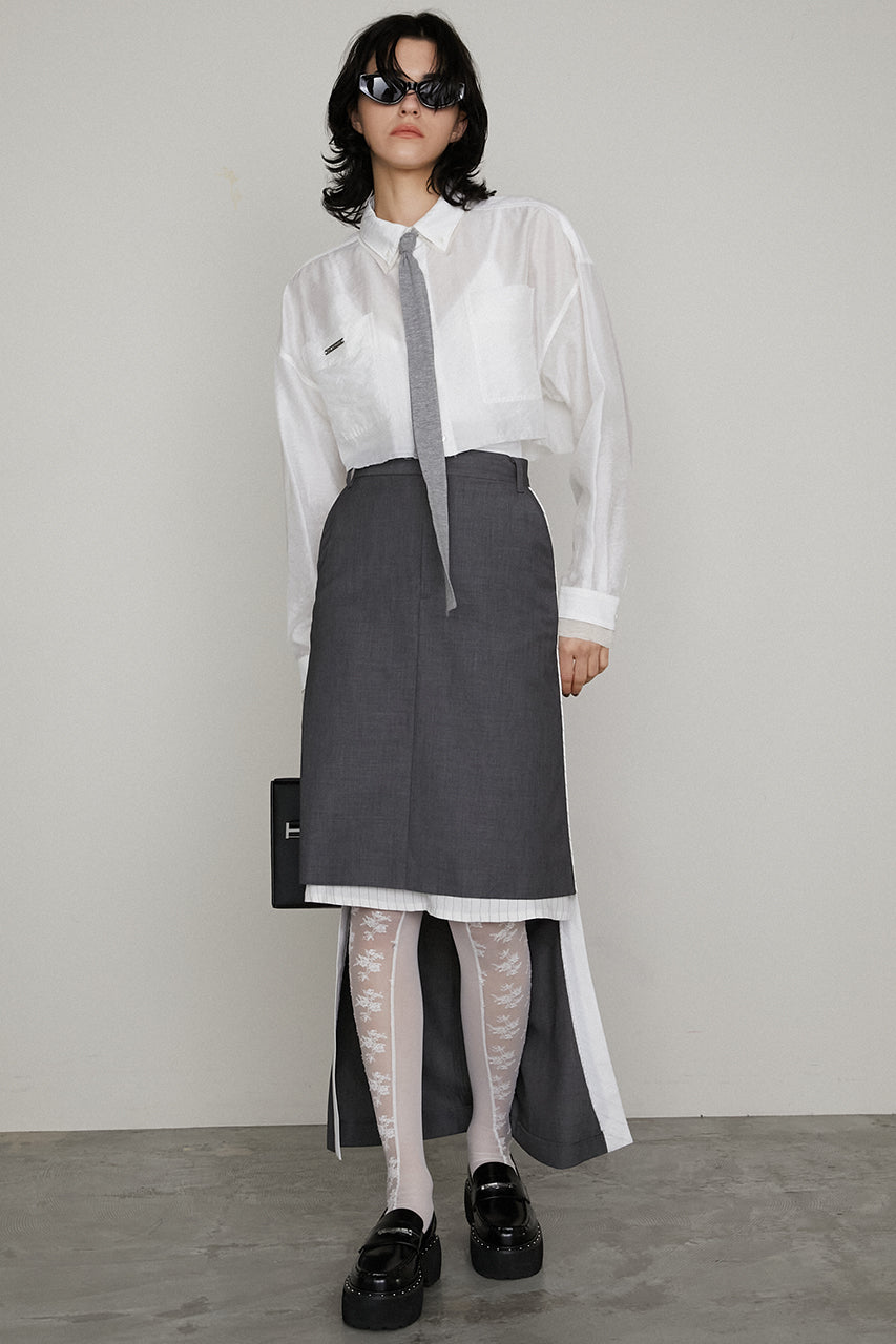 Double Collar Cropped Shirt - SALE