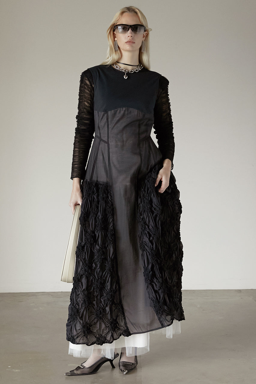 Shirred Layered Tulle Top - SALE