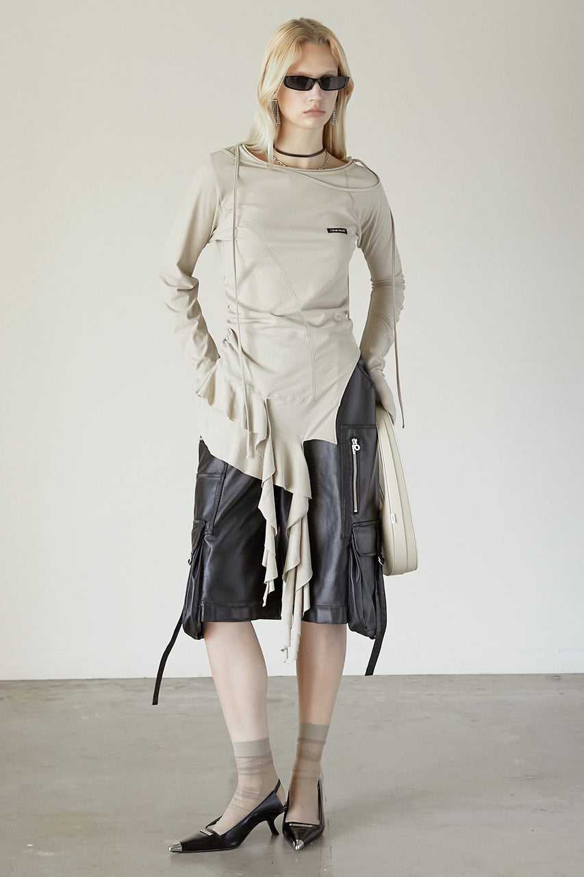 Leather Cargo Shorts