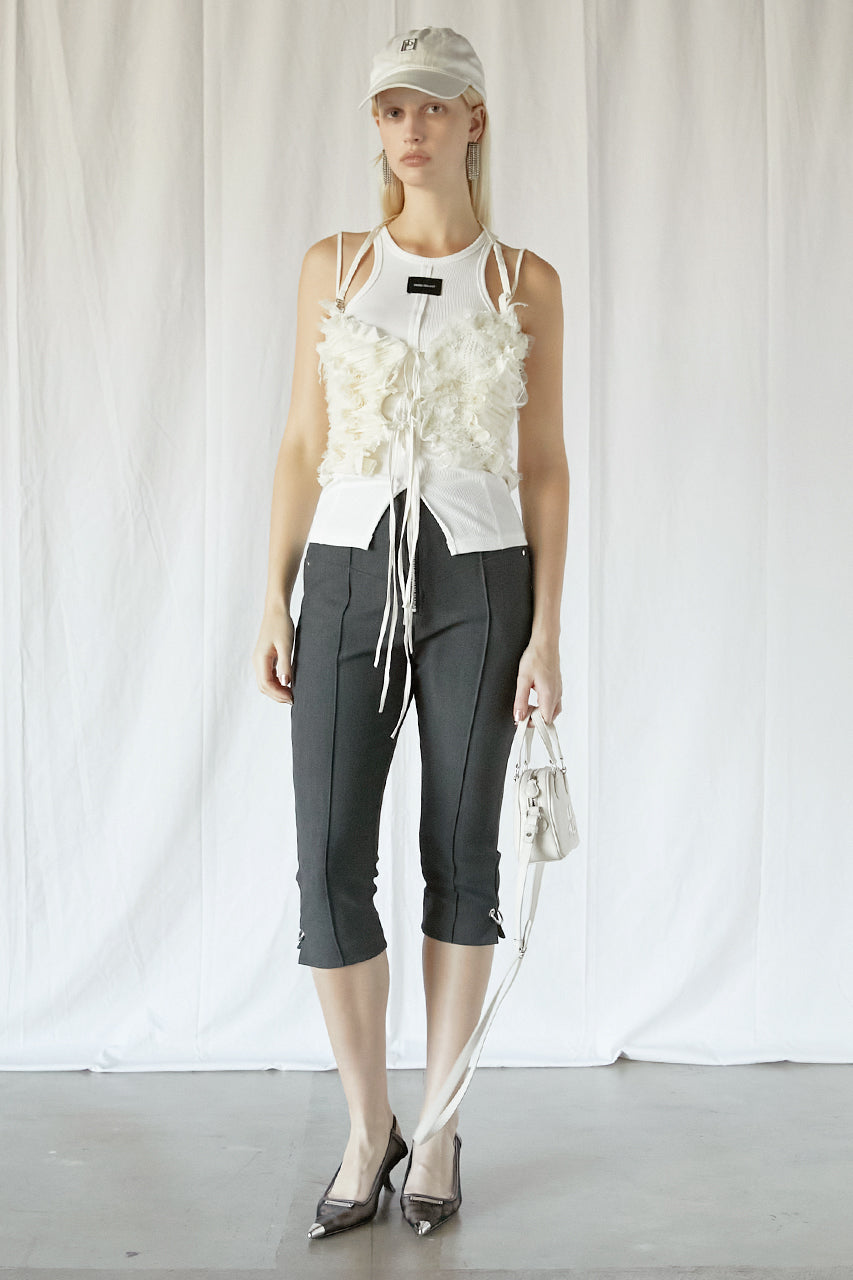 Front Zip Capri Pants - SALE