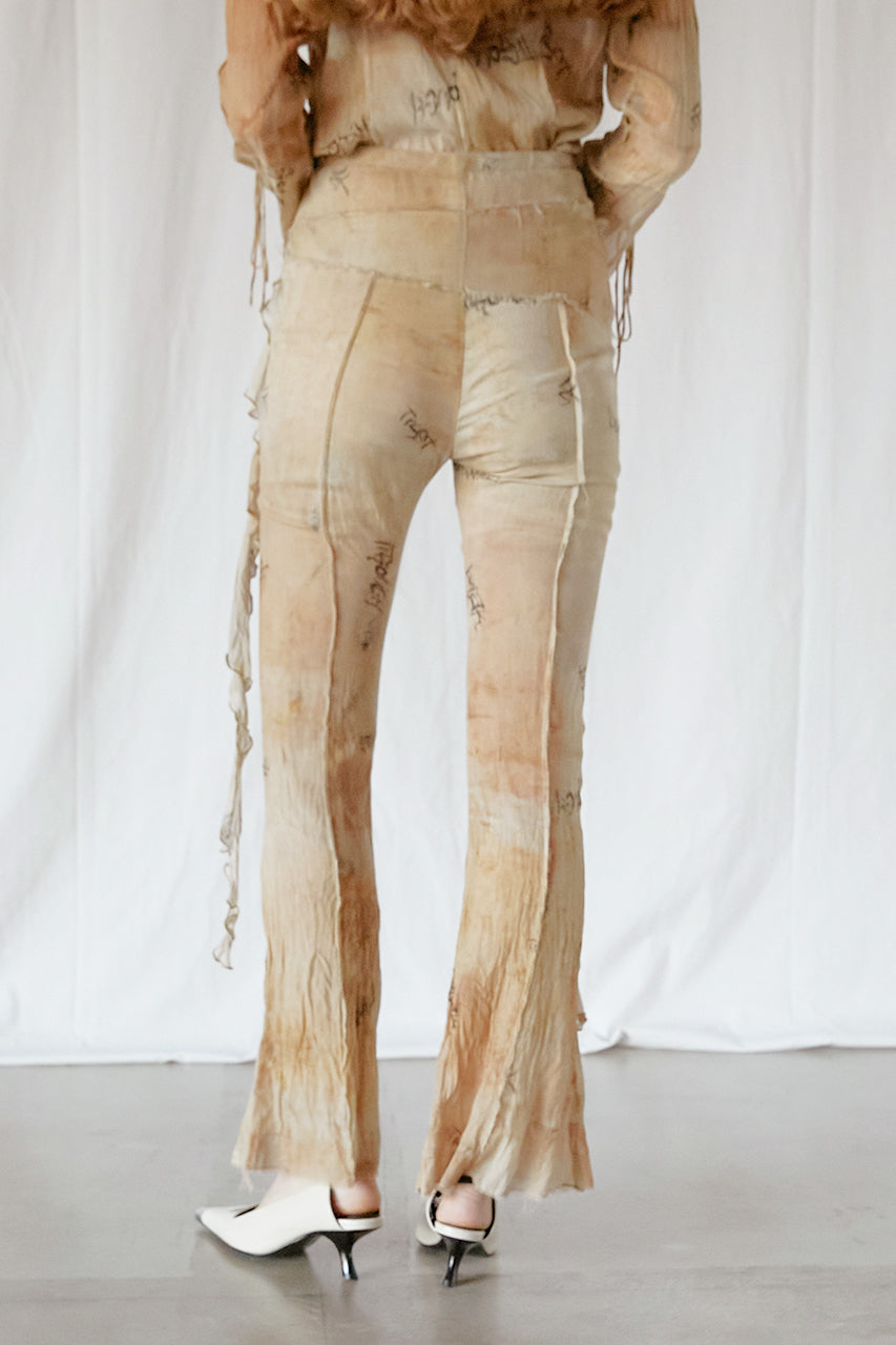 Antique Print Flare Pants - SALE