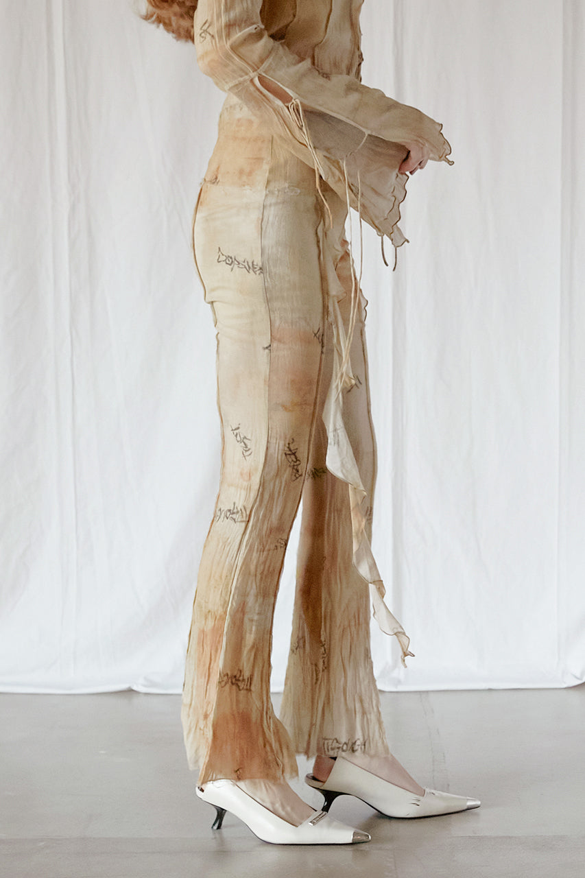 Antique Print Flare Pants - SALE